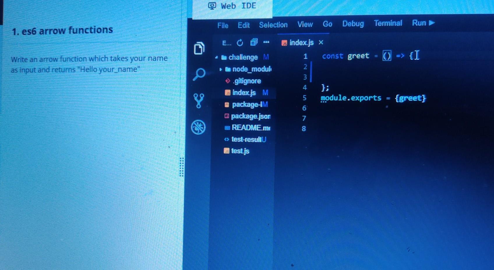  need help Web IDE File Edit Selection View Go Debug Terminal