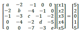 Perform using PYTHON Develop an effective method for solving pentadiagonal systems. Test