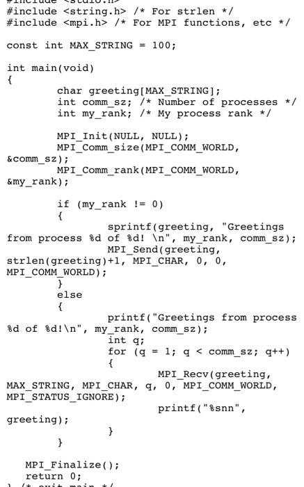 send messages to the even processes and P1 sends to the odd