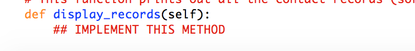 should print out all the contact records in the phone book. Its
