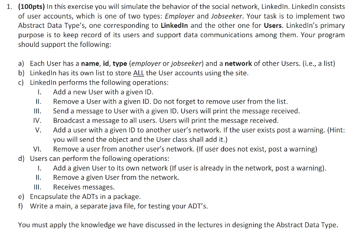 1. (100pts) In this exercise you will simulate the behavior of