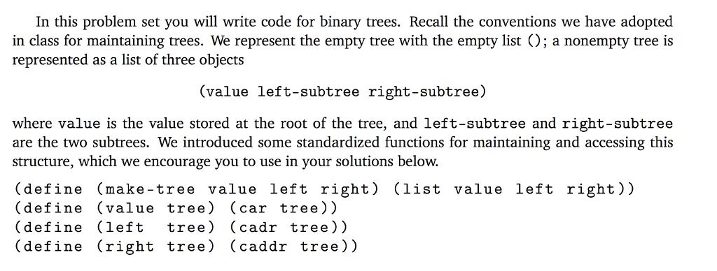 ***LANGUAGE IS SCHEME (R5RS)*** In this problem set you will write