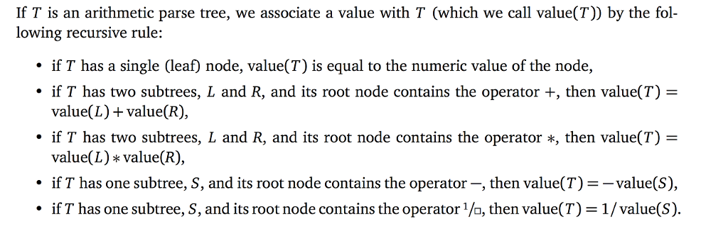 for maintaining trees. We represent the empty tree with the empty list