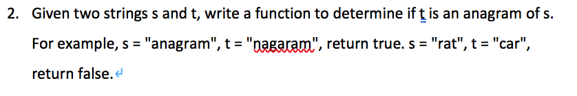 Use Java or JavaScript to solve Given two strings s and t,