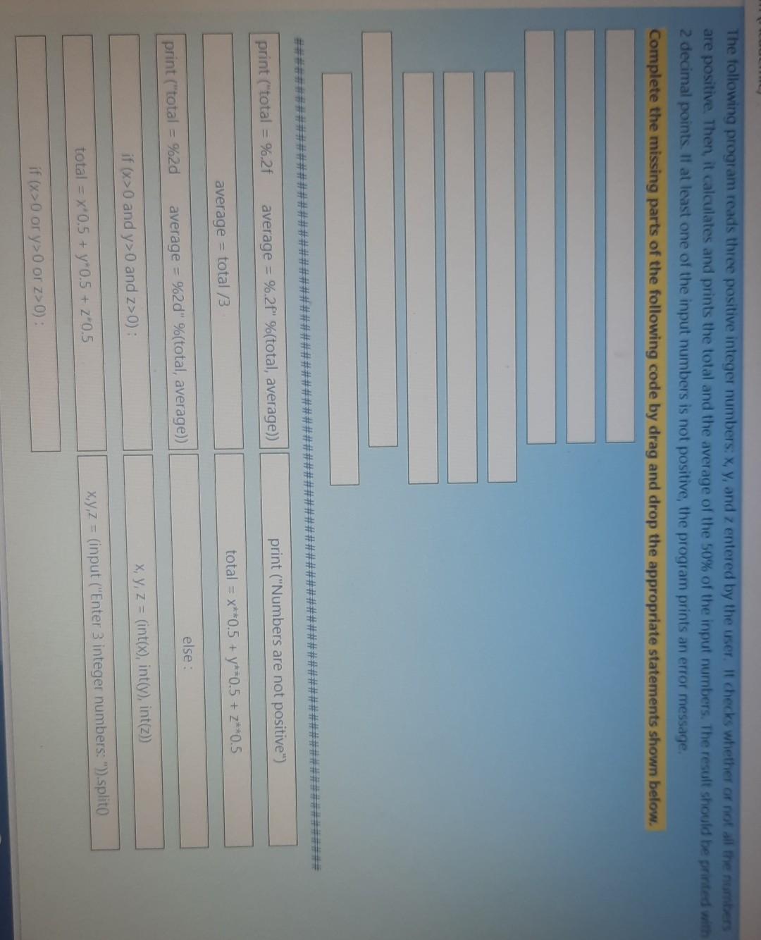  please The following program reads three positive integer numbers: X, Y,