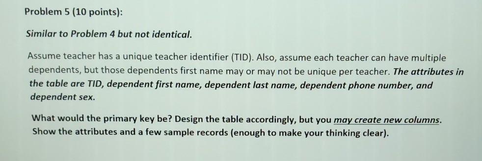 Help Problem 5 (10 points): Similar to Problem 4 but not