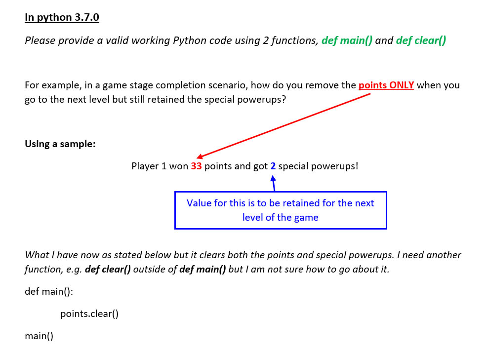  In python 3.7.0 Please provide a valid working Python code using