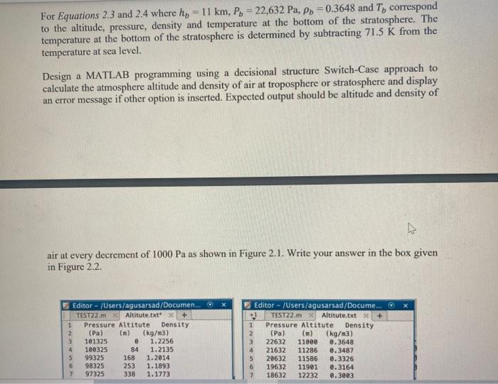 conditions affect pressure, altitude and density of air calculations, the pressure and