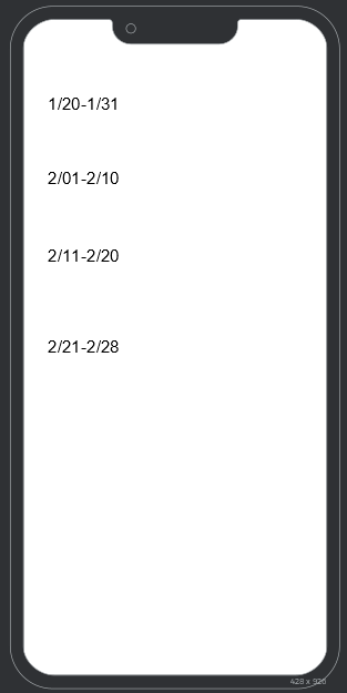 you, the developer. At least three screens (separate areas for content and