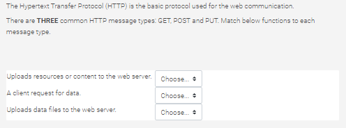  The Hypertext Transfer Protocol (HTTP) is the basic protocol used for