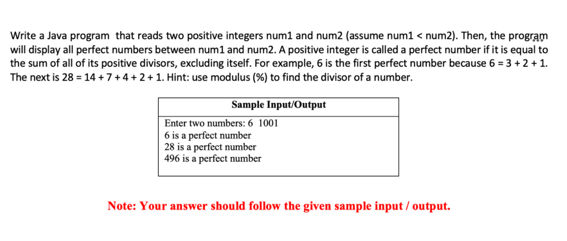  Write a Java program that reads two positive integers num1 and