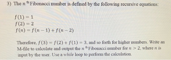  Answer must run with MATLAB software. (MATLAB only) 3) The nth