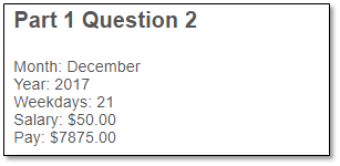  Javascript You are working in the payroll department at a post-secondary