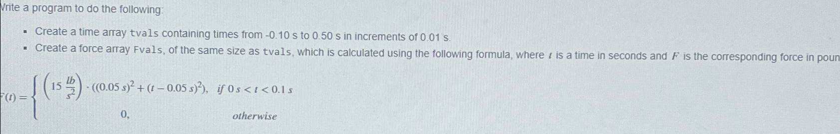  Vrite a program to do the following: Create a time array