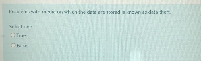 Problems with media on which the data are stored is known as
