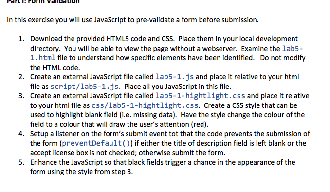 Form Validation help.. (HTML/CSS provided below) HTML code: Chapter 4 Photo Details