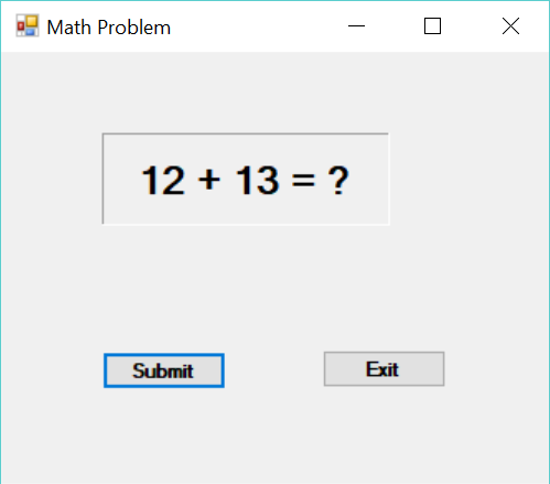 Assignment 2 Visual studio Download the attached file, MathProblem.zip. Extract the files