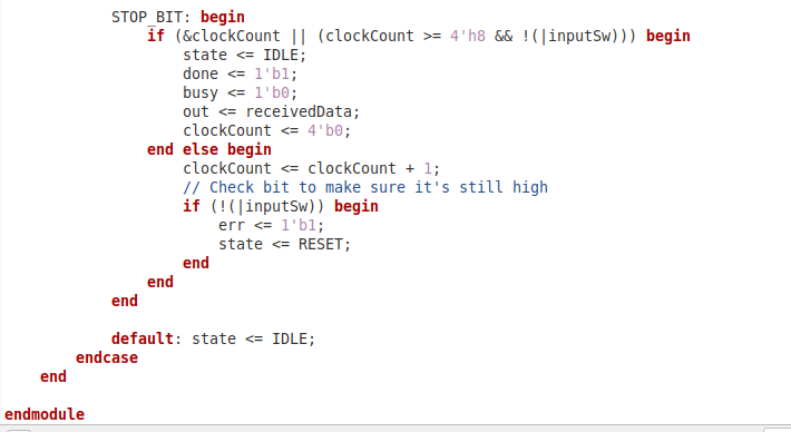 states of state machine } \\ \text {-define RESET } & 3