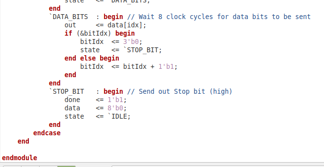 \text { 'b010 } \\ \text { define START_BIT } & 3