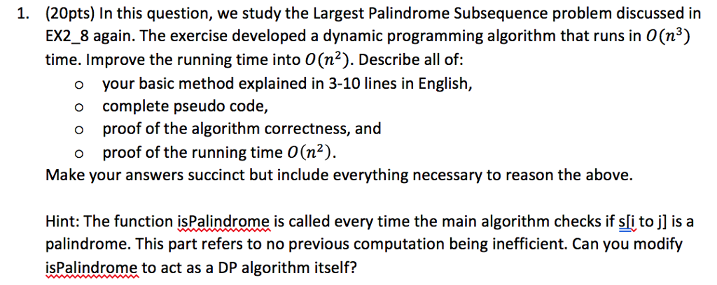Please use Python pseudo code (20pts) In this question, we study