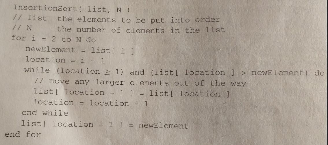 Java programming: Using the following pseudocode of a binary search algorithm as