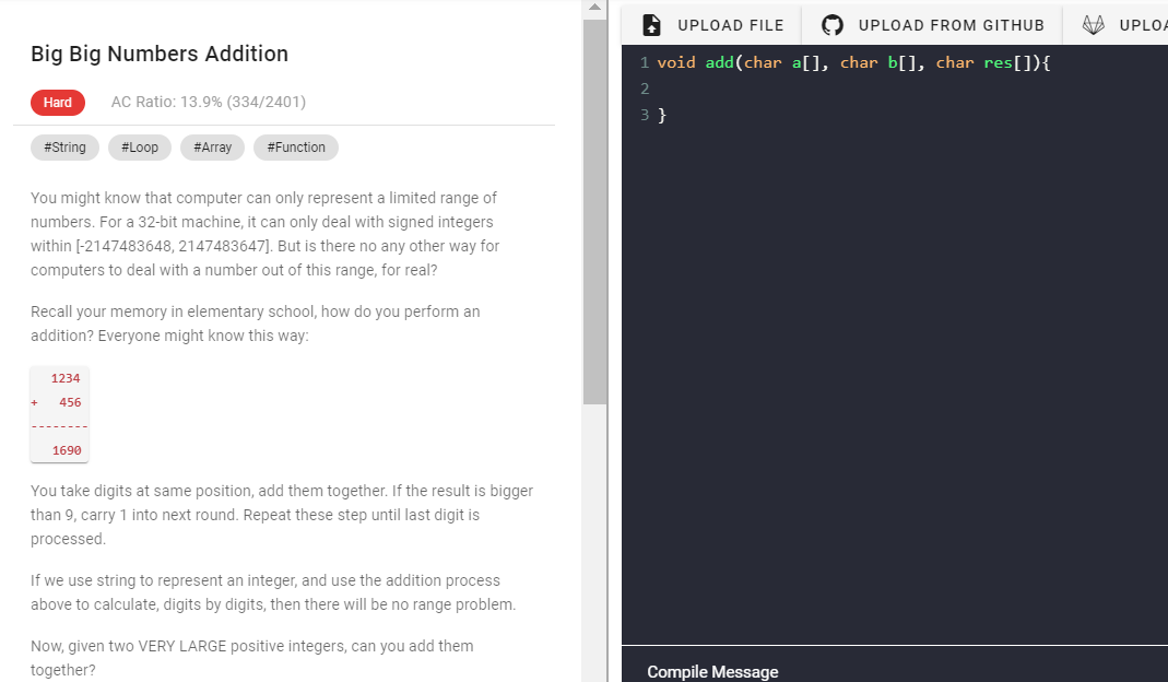  help me to write c code UPLOAD FILE UPLOAD FROM GITHUB