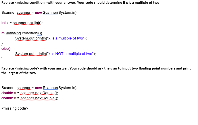  Replace with your answer. Your code should determine if x is