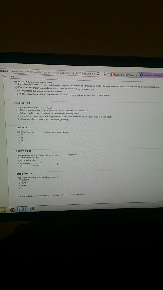 O Pascal. O Basic. QUESTION 3 Which of the following data items