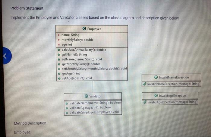  Do in Java; Please edit my code Problem Statement Implement the