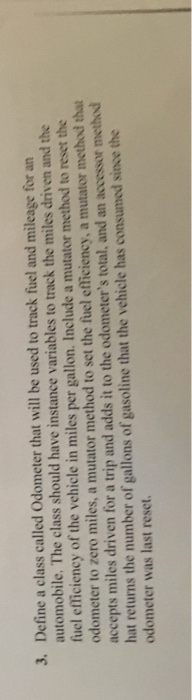  Cpp Define a class called odometer that will be used to