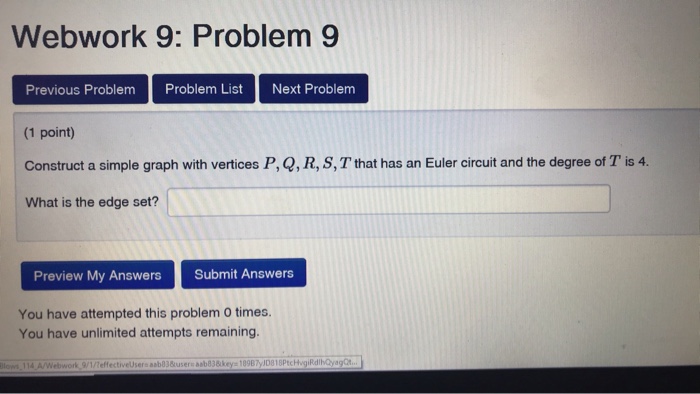  Webwork 9: Problem 9 Previous Problem Problem List Next Problem (1