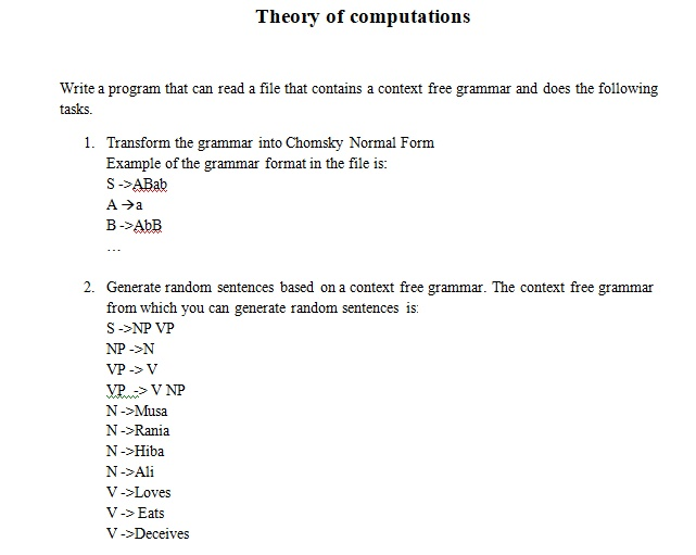  Theorv of computations Write a program that can read a file