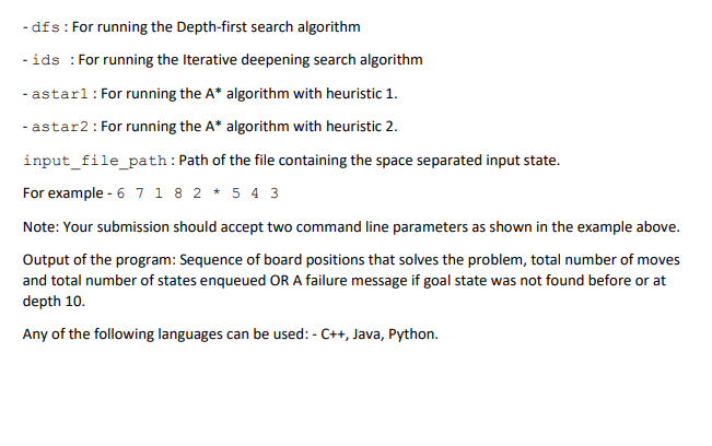 The 8-puzzle problem is played on a 3 -by-3 grid with 8