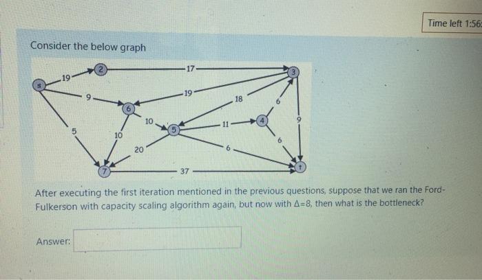  Time left 1:56: Consider the below graph 17 19 19 18