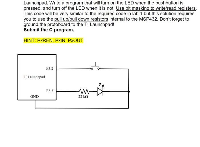 Write the code to turn on and off the LED according to