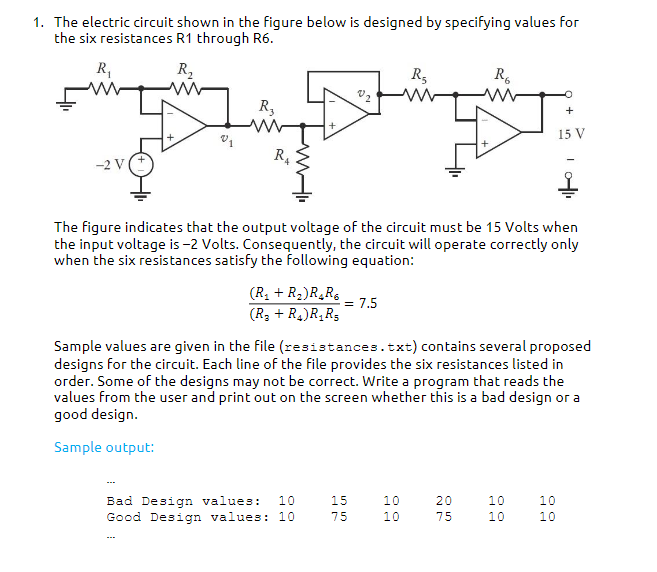 i need a code for this question but not using too many