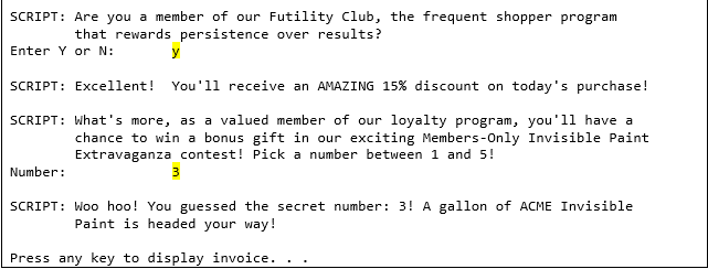 loops for this ? yellow highlight is customer input This is 2