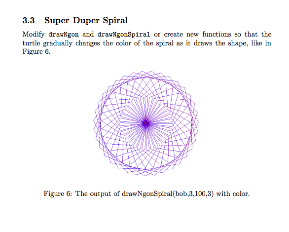 numSides and side Length - and uses that turtle to to draw