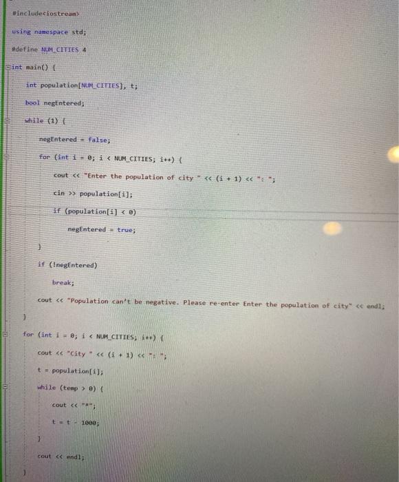 above that asks the user to enter number of cities he/she would