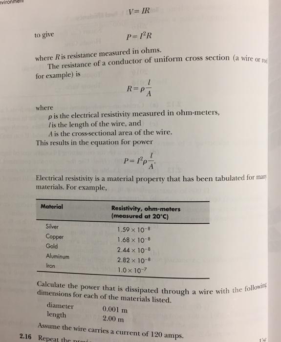 the following adjustments *Repeat problem 2.15 but compute P for only Copper