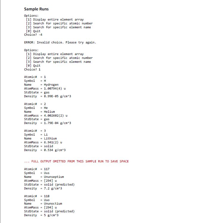 stores it in a searchable format that can display the information on