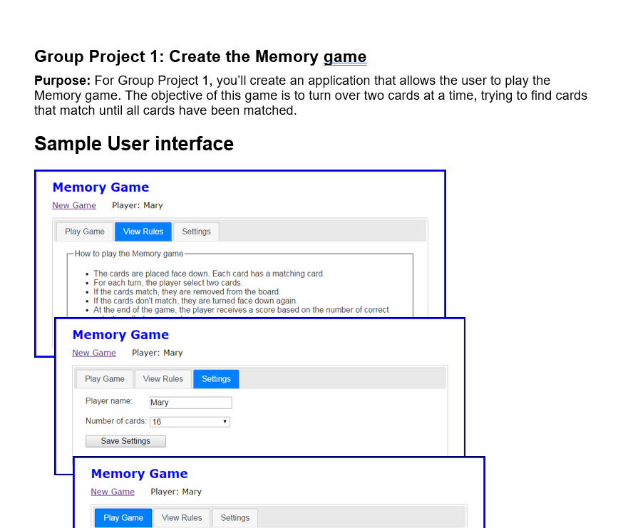 I want all code file this project Group Project 1: Create the