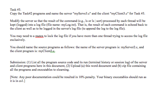 a server listening. The server will receive a command from the client