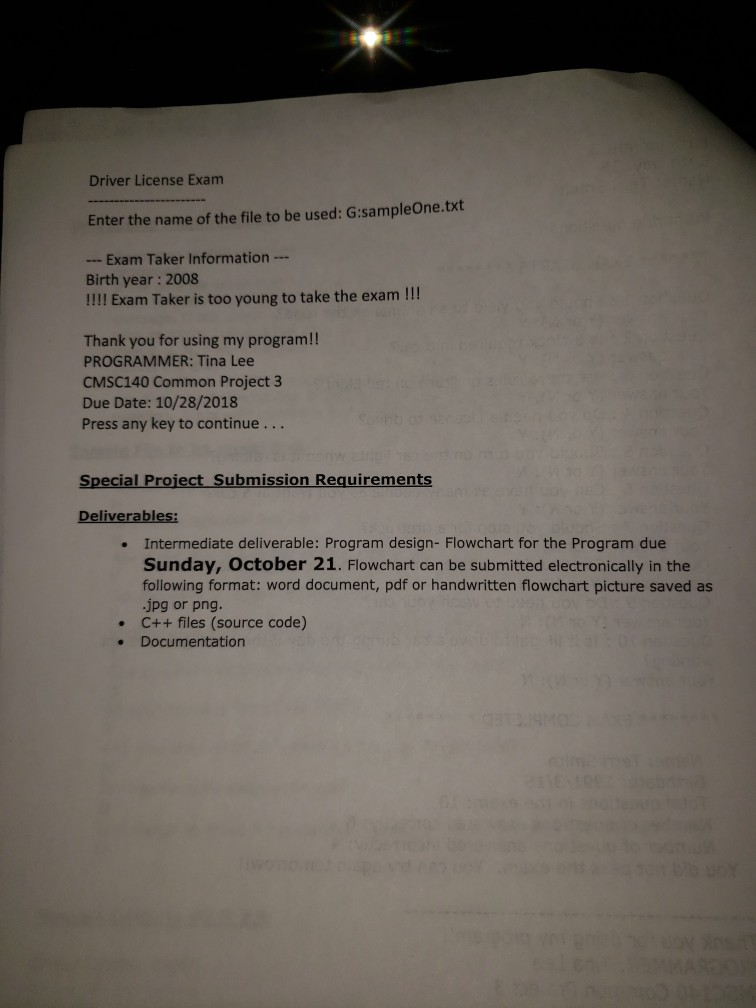 control structure o The do-while statement o The while statement o The