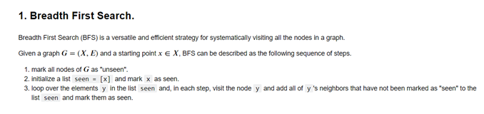  1. Breadth First Search. Breadth First Search (BFS) is a versatile