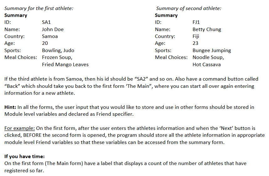 could be provided, it would be appreciated You are asked to develop