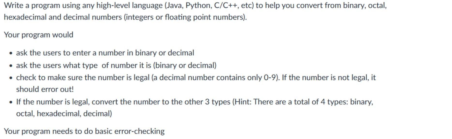  Write a program using any high-level language (Python) to help you