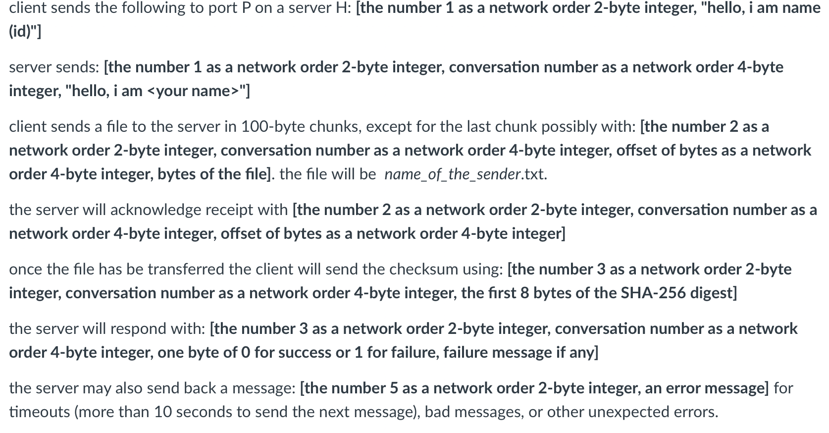 In Java, follow this protocol to write a UDP Server program: here