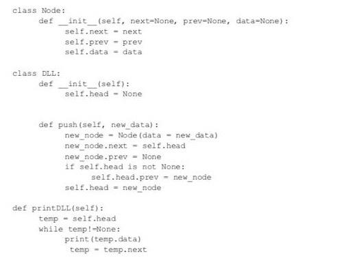  this is the complete question class Node: def _init__(self, next=None, prev=None,
