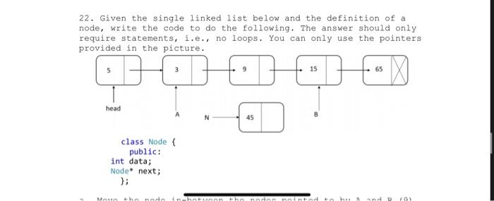 release the memory) Also draw the picture of the resulting linked list